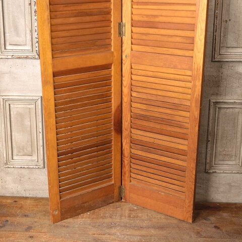 #54529 36x80 Vintage Wood Louvered Bifold Doors image 8