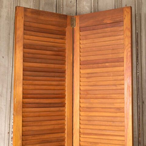 #54529 36x80 Vintage Wood Louvered Bifold Doors image 7