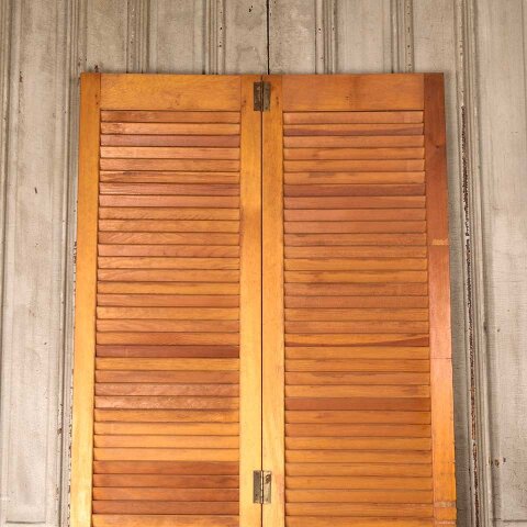 #54530 36x80 Vintage Wood Louvered Bifold Doors image 7