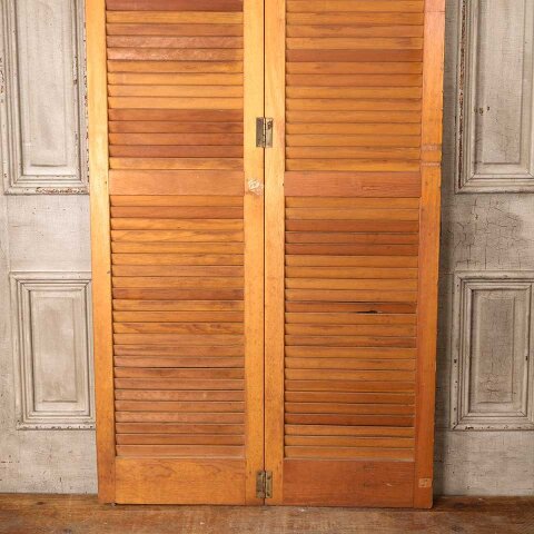 #54530 36x80 Vintage Wood Louvered Bifold Doors image 8