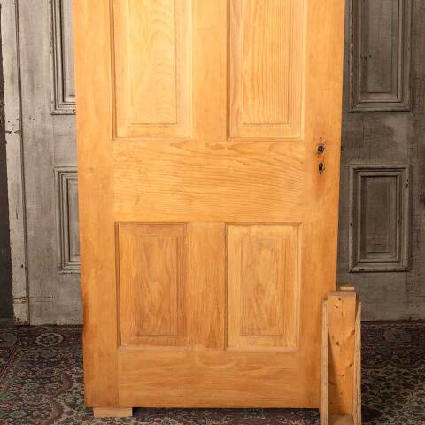 #54546 32x79 Antique 4 Panel Wood Interior Door image 3