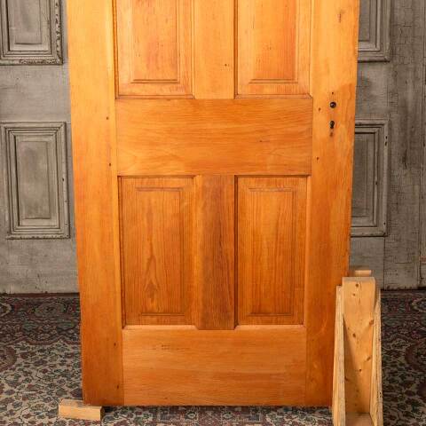 #54547 30x77 Antique 4 Panel Wood Interior Door image 3