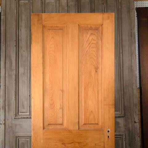 #54551 32x79 Antique 4 Panel Wood Interior Door image 2