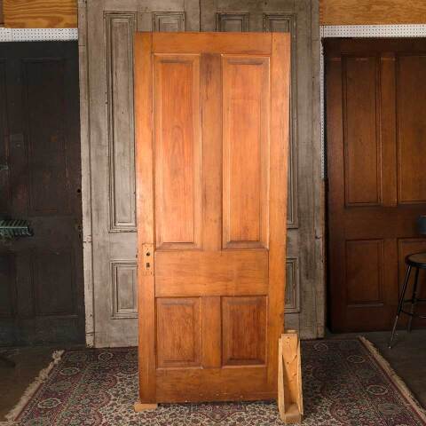 #54552 33x81 Antique 4 Panel Wood Interior Door image 4