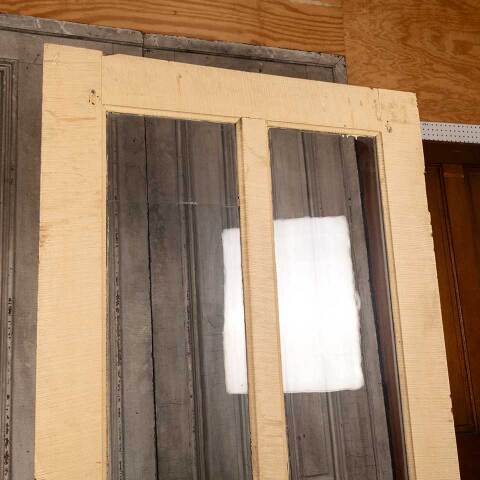 #54554 36x83 Antique 2 Lite Wood Entry Door image 5