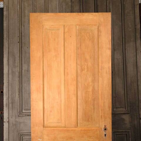 #54559 30x77 Antique 4 Panel Wood Interior Door image 2