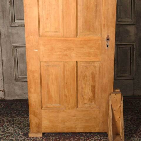 #54559 30x77 Antique 4 Panel Wood Interior Door image 3
