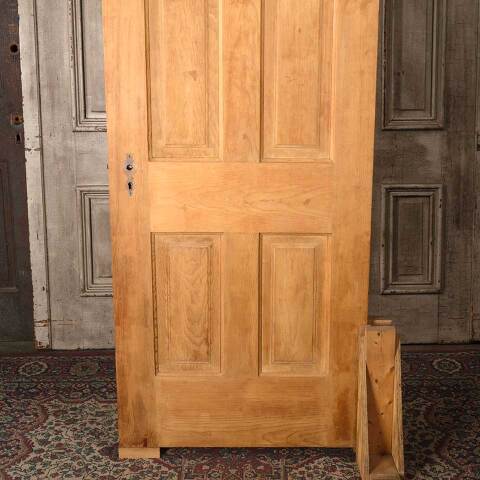 #54559 30x77 Antique 4 Panel Wood Interior Door image 6