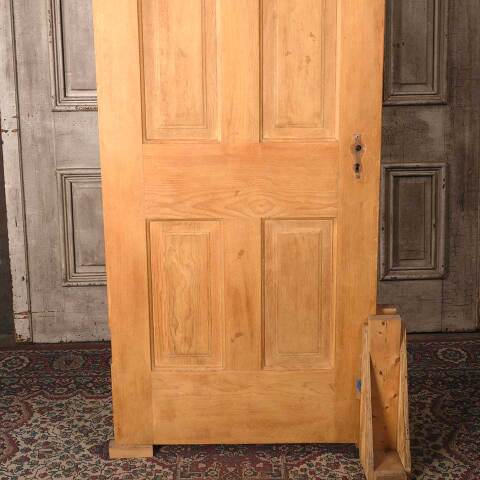 #54560 30x78 Antique 4 Panel Wood Interior Door image 3