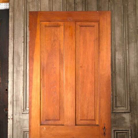 #54562 32x79 Antique 4 Panel Wood Interior Door image 2