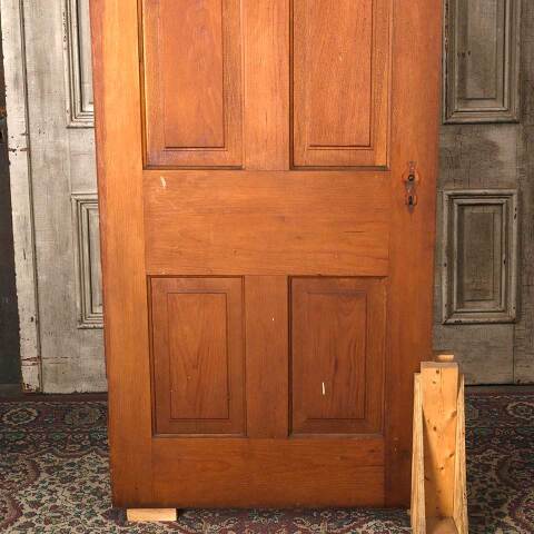 #54562 32x79 Antique 4 Panel Wood Interior Door image 3