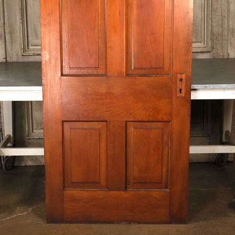 #54563 34x82 Antique 4 Panel Wood Interior Door image 3