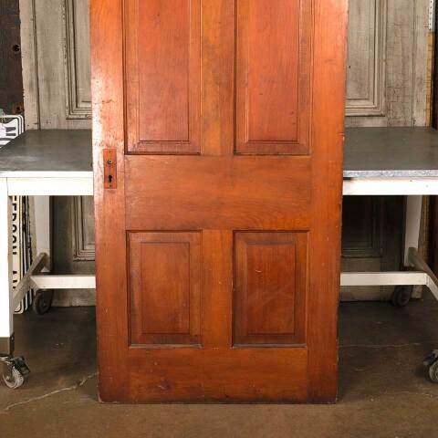 #54563 34x82 Antique 4 Panel Wood Interior Door image 6