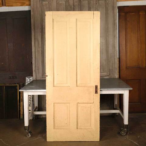 #54565 34x81 Antique 4 Panel Wood Interior Door image 5