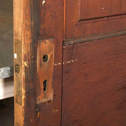 #54565 34x81 Antique 4 Panel Wood Interior Door image 4
