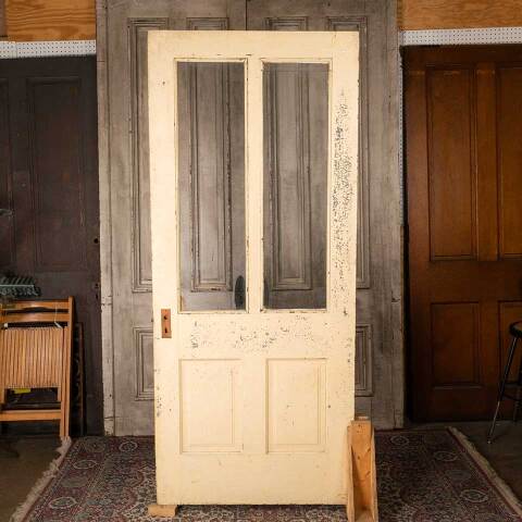#54566 36x84 Antique 2 Lite Wood Entry Door image 5