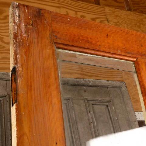 #54566 36x84 Antique 2 Lite Wood Entry Door image 4