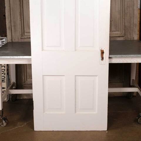 #54567 32x80 Antique 4 Panel Wood Interior Door image 7