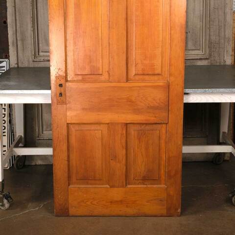 #54568 33x81 Antique 4 Panel Wood Interior Door image 6