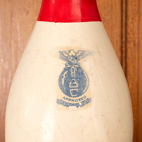 #54596 Repurposed Vintage Bowling Pin Table Lamp image 6