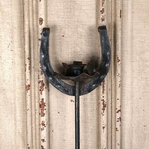 #54606 Iron Horse Shoe Garden Candle Holder image 6