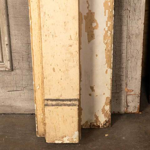 #54608 61x47 Antique Painted Wood Fireplace Mantel image 7