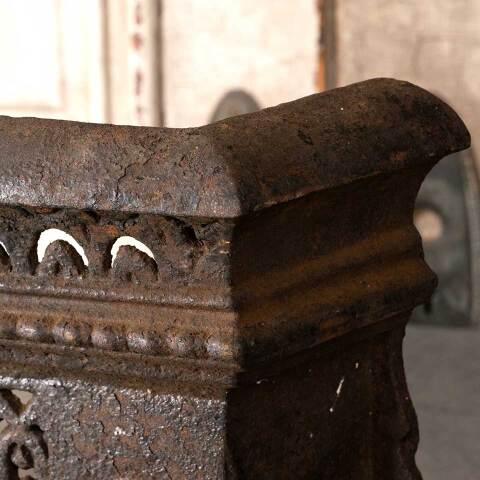 #54621 20x11 Antique Cast Iron Fireplace Fender image 4