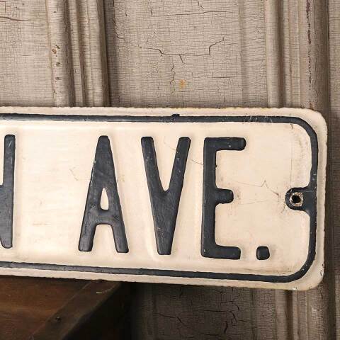 #54635 Antique JEFFERSON AVE. Metal Street Sign image 4