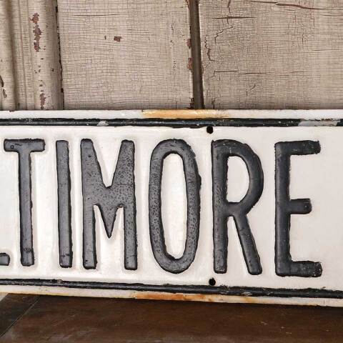 #54638 Antique BALTIMORE AVE. Metal Street Sign image 3