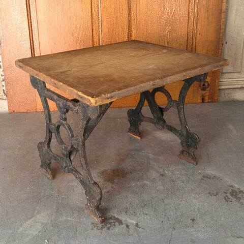 #54646 Antique Cast Iron & Wood Stool image 5