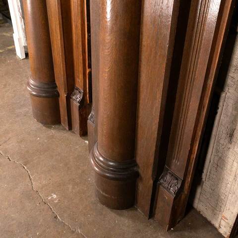 #54647 27x70 Antique Oak Engaged Column Pilasters image 7
