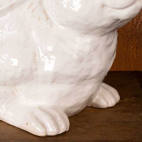 #54667 Ceramic White Bunny Rabbit Planter image 3