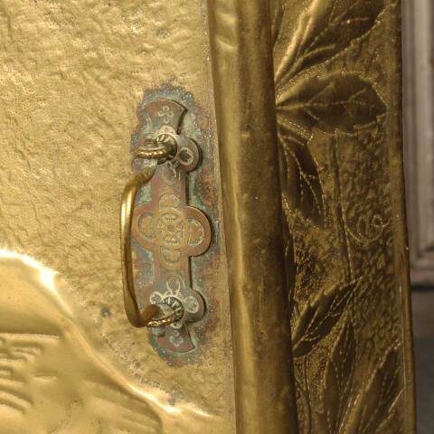 #54680 30x14 Antique Brass Fireplace Fender image 5