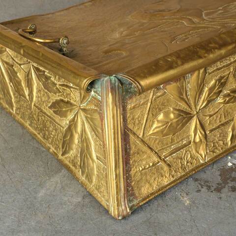 #54680 30x14 Antique Brass Fireplace Fender image 7