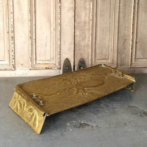 #54680 30x14 Antique Brass Fireplace Fender image 8