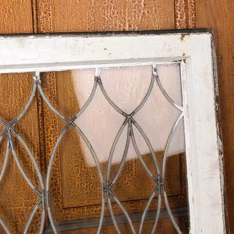 #54683 30x21 Antique Leaded Glass Window Sash image 2