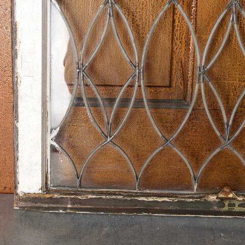 #54683 30x21 Antique Leaded Glass Window Sash image 3