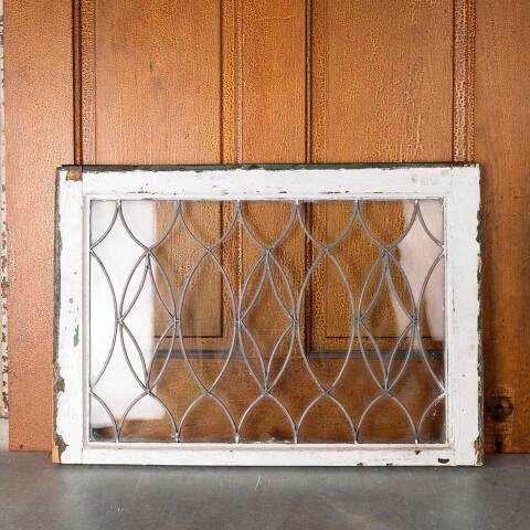 #54683 30x21 Antique Leaded Glass Window Sash image 5