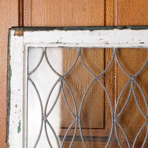 #54683 30x21 Antique Leaded Glass Window Sash image 6