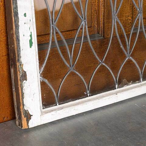 #54683 30x21 Antique Leaded Glass Window Sash image 8