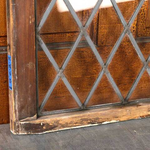 #54684 25x19 Antique Leaded Glass Window Sash image 3