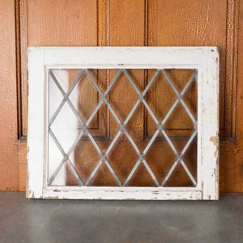 #54684 25x19 Antique Leaded Glass Window Sash image 5