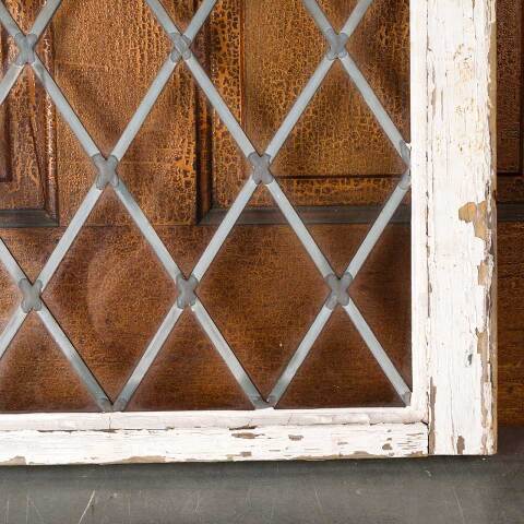 #54684 25x19 Antique Leaded Glass Window Sash image 6