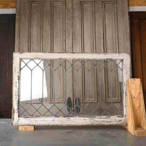 #54685 41x25 Antique Leaded Glass Window Sash image 5
