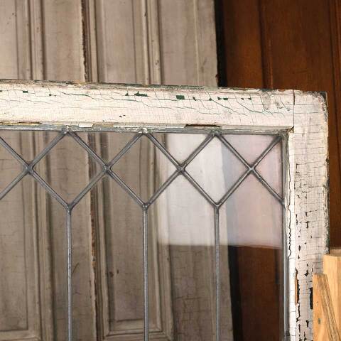 #54685 41x25 Antique Leaded Glass Window Sash image 6