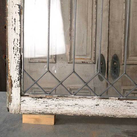 #54685 41x25 Antique Leaded Glass Window Sash image 7