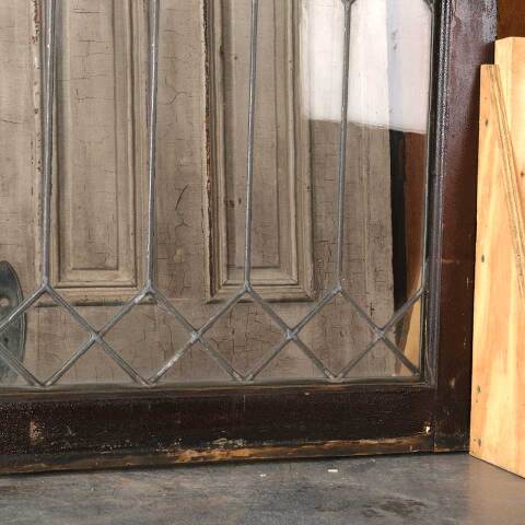 #54685 41x25 Antique Leaded Glass Window Sash image 3