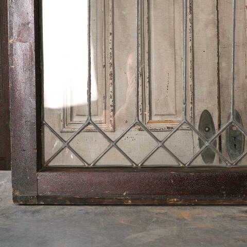 #54685 41x25 Antique Leaded Glass Window Sash image 4