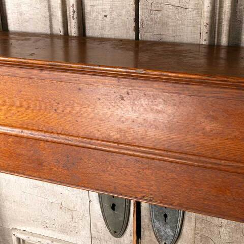 #54689 60x48 Antique Oak Wood Fireplace Mantel image 5