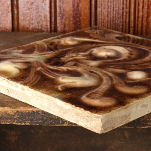 #54698 6" Antique Cambridge Encaustic Fireplace Tile image 3